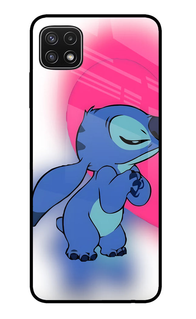 Stitch Hug Samsung A22 5G Glass Case