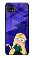 Star Glow Samsung A22 5G Glass Case