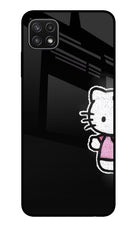 Kitty Charm Samsung A22 5G Glass Case