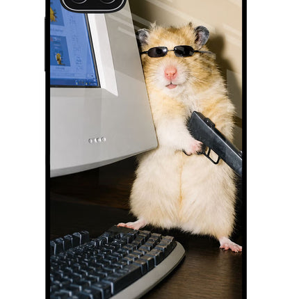 Hacker Hamster Samsung A22 5G Glass Case