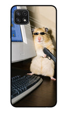 Hacker Hamster Samsung A22 5G Glass Case