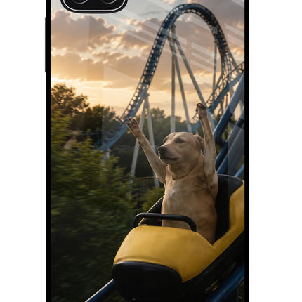 Rollercoaster Dog Samsung A22 5G Glass Case