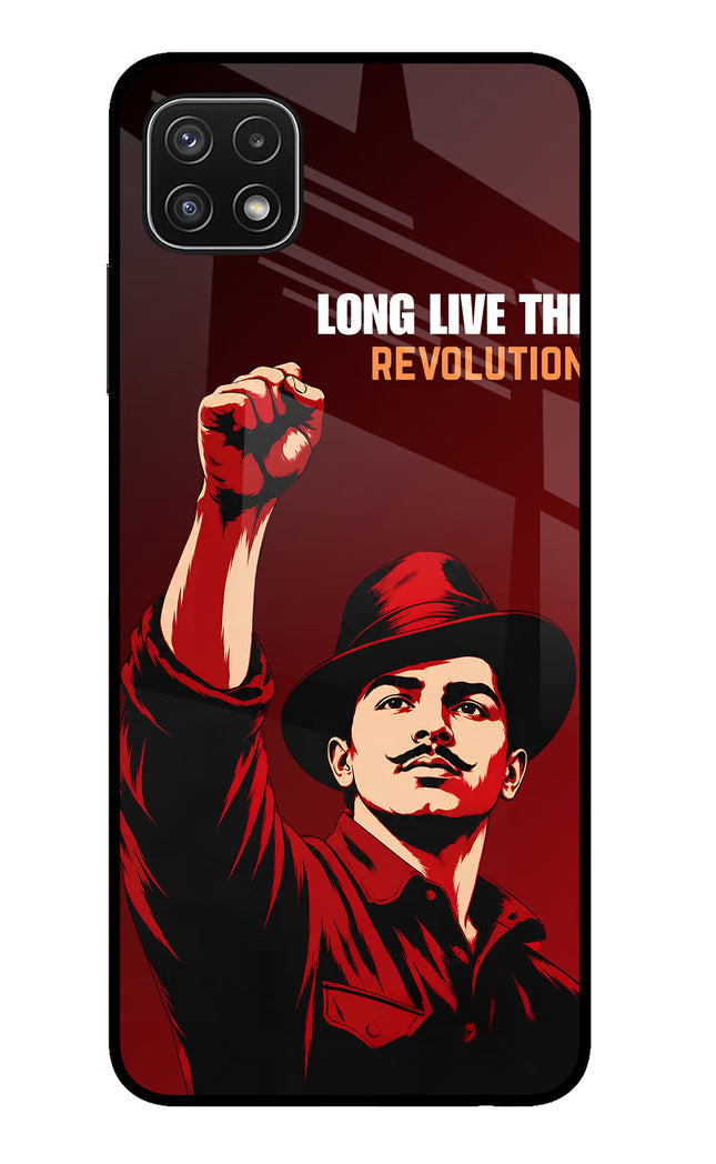 Bhagat Singh Revolution Samsung A22 5G Glass Case