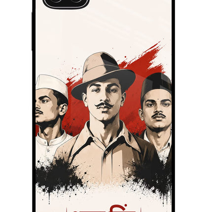 Bhagat Singh Trio Samsung A22 5G Glass Case