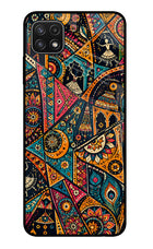 Folk Print Samsung A22 5G Glass Case