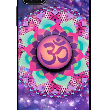Om Purple Samsung A22 5G Glass Case