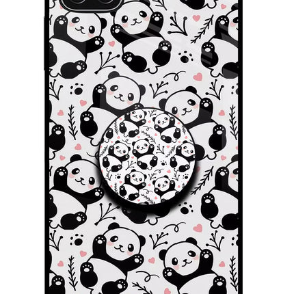 Cute Panda Samsung A22 5G Glass Case