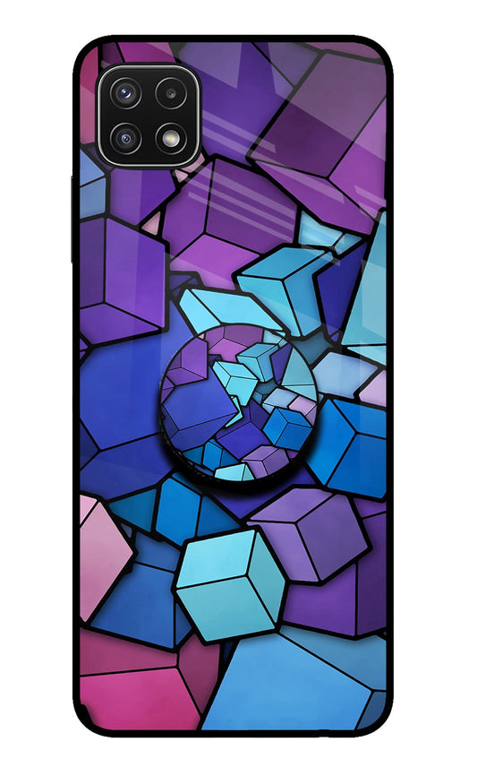 Cubic Abstract Samsung A22 5G Glass Case