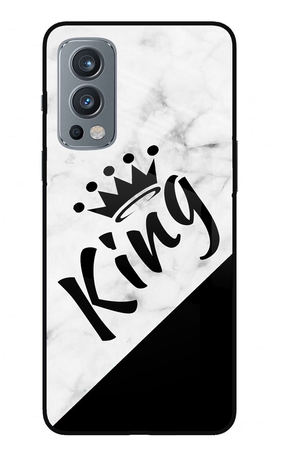 King OnePlus Nord 2 5G Glass Case Back Cover by Casekaro