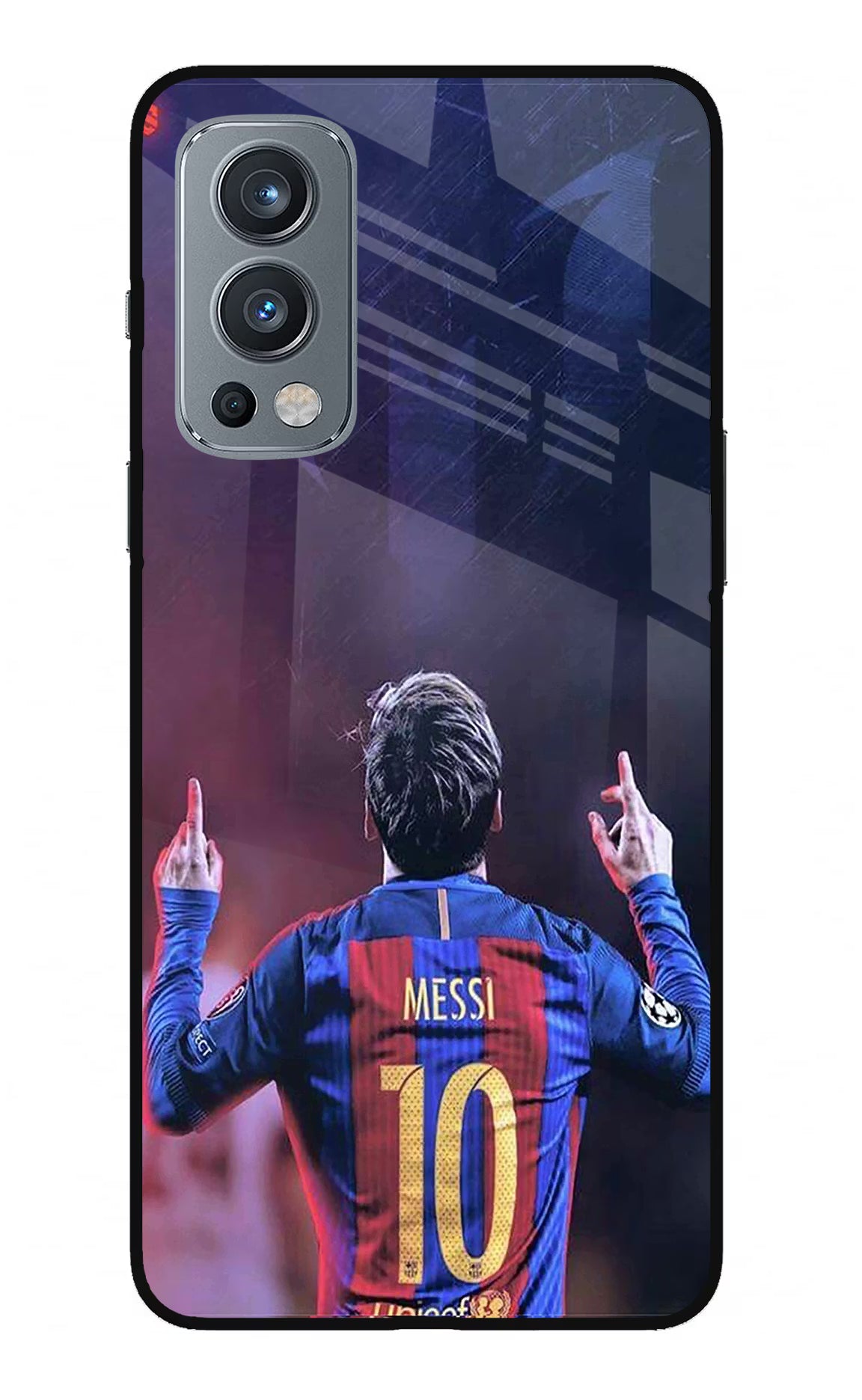 Messi OnePlus Nord 2 5G Glass Case Back Cover by Casekaro
