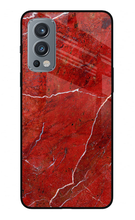 Red Marble Design OnePlus Nord 2 5G Glass Case
