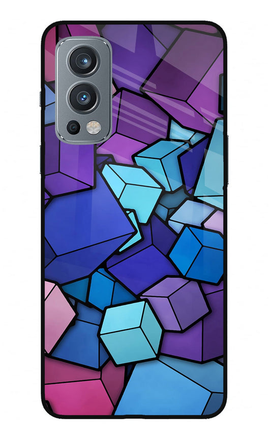 Cubic Abstract OnePlus Nord 2 5G Glass Case