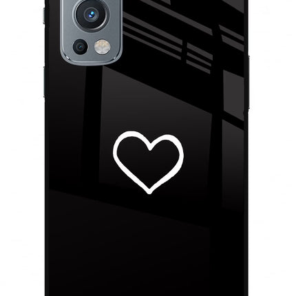 Heart OnePlus Nord 2 5G Glass Case Back Cover by Casekaro