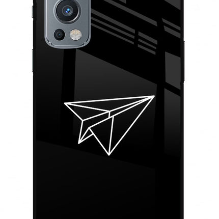 Paper Plane White OnePlus Nord 2 5G Glass Case