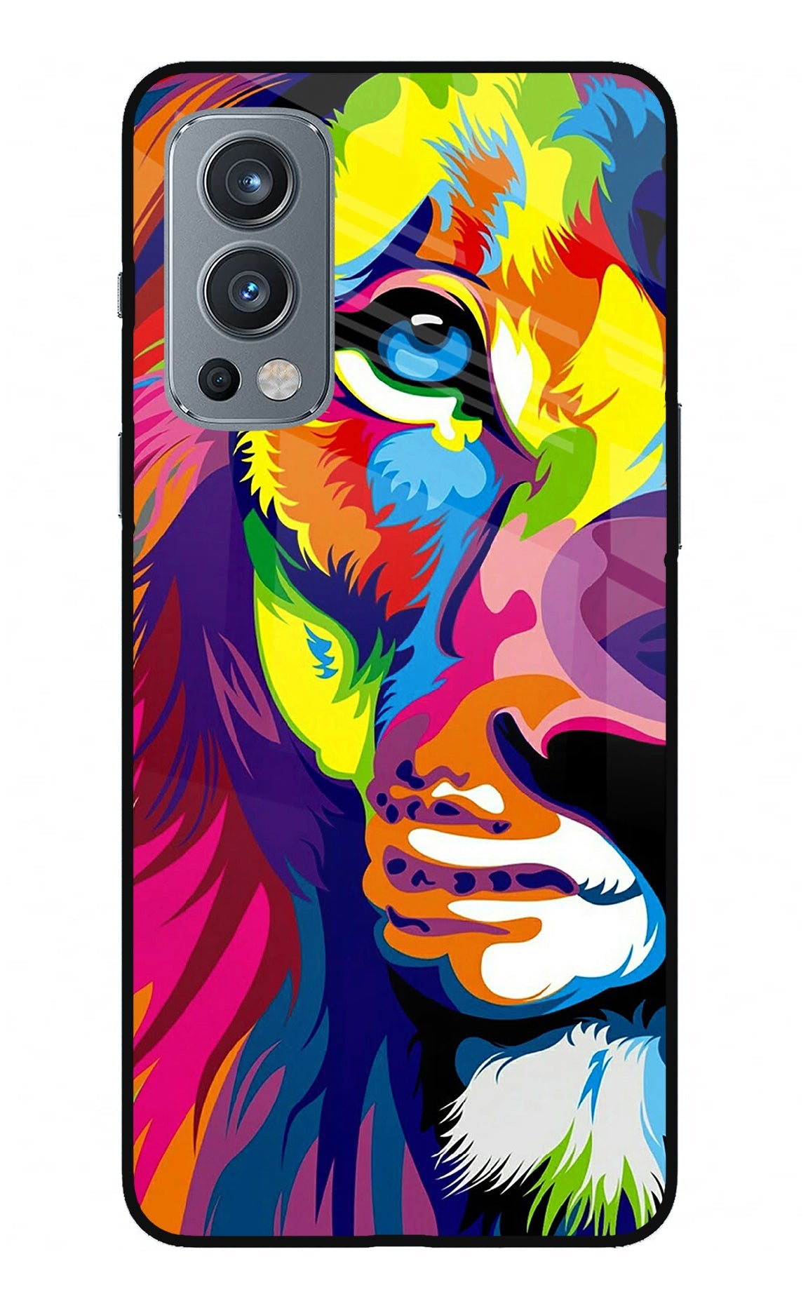 Lion Half Face OnePlus Nord 2 5G Back Cover