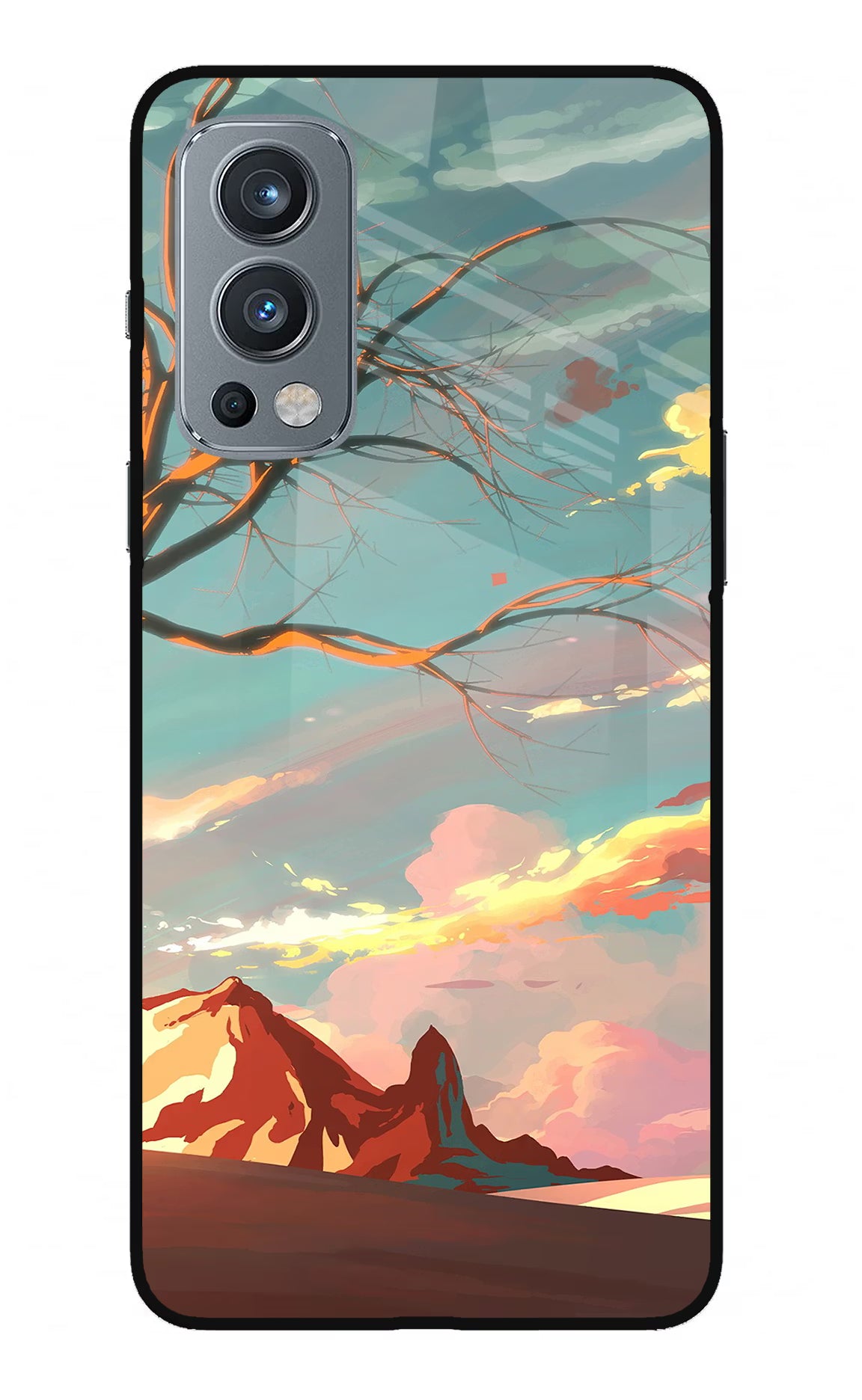 Scenery OnePlus Nord 2 5G Glass Case Back Cover by Casekaro