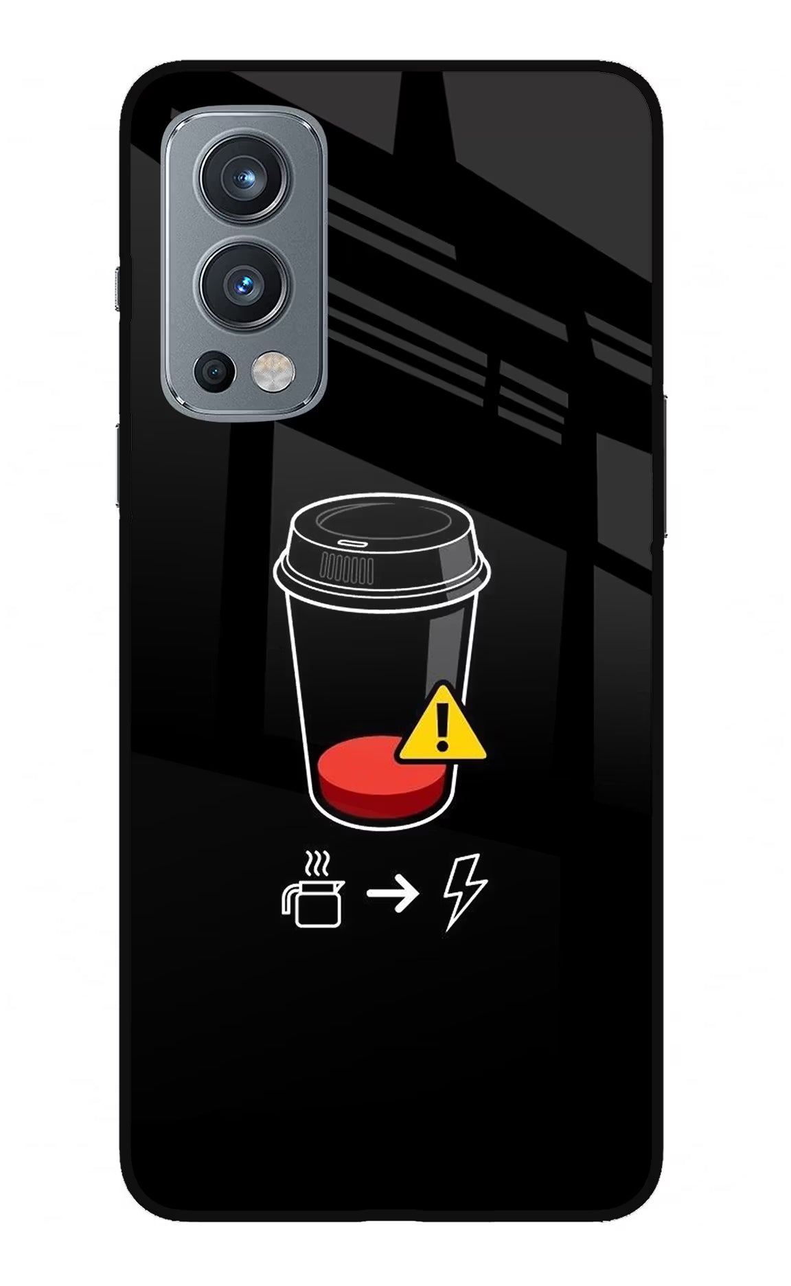 Coffee OnePlus Nord 2 5G Glass Case Back Cover by Casekaro
