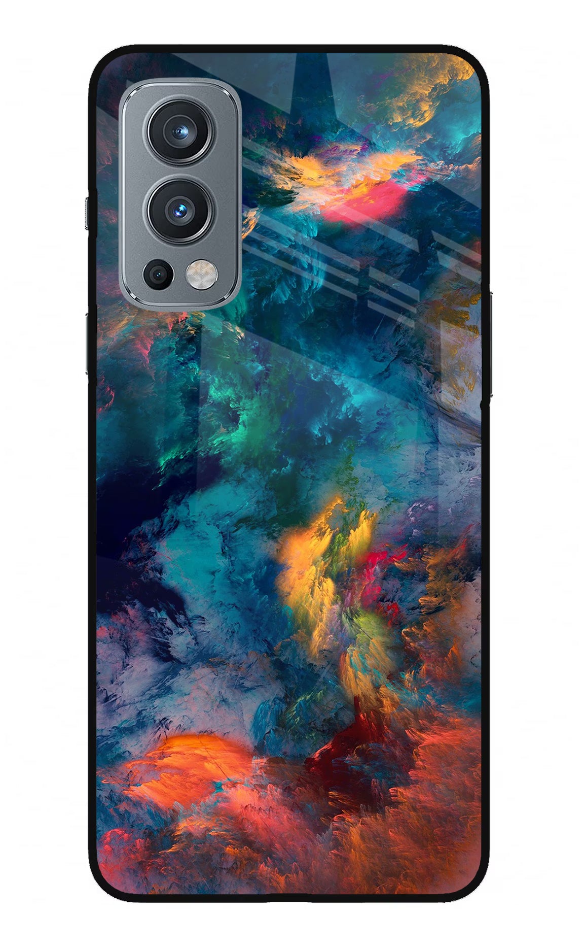 Artwork Paint OnePlus Nord 2 5G Glass Case Back Cover by Casekaro