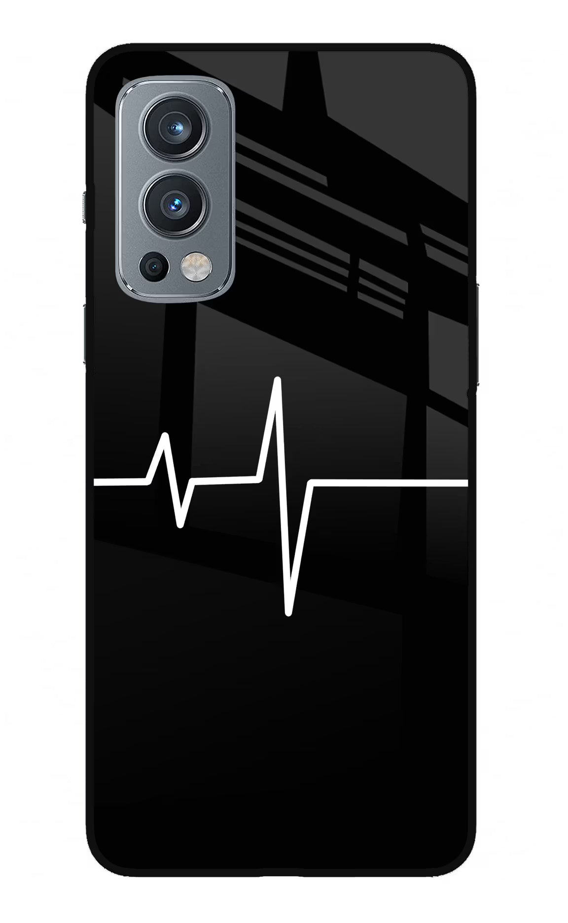 Heart Beats OnePlus Nord 2 5G Glass Case Back Cover by Casekaro
