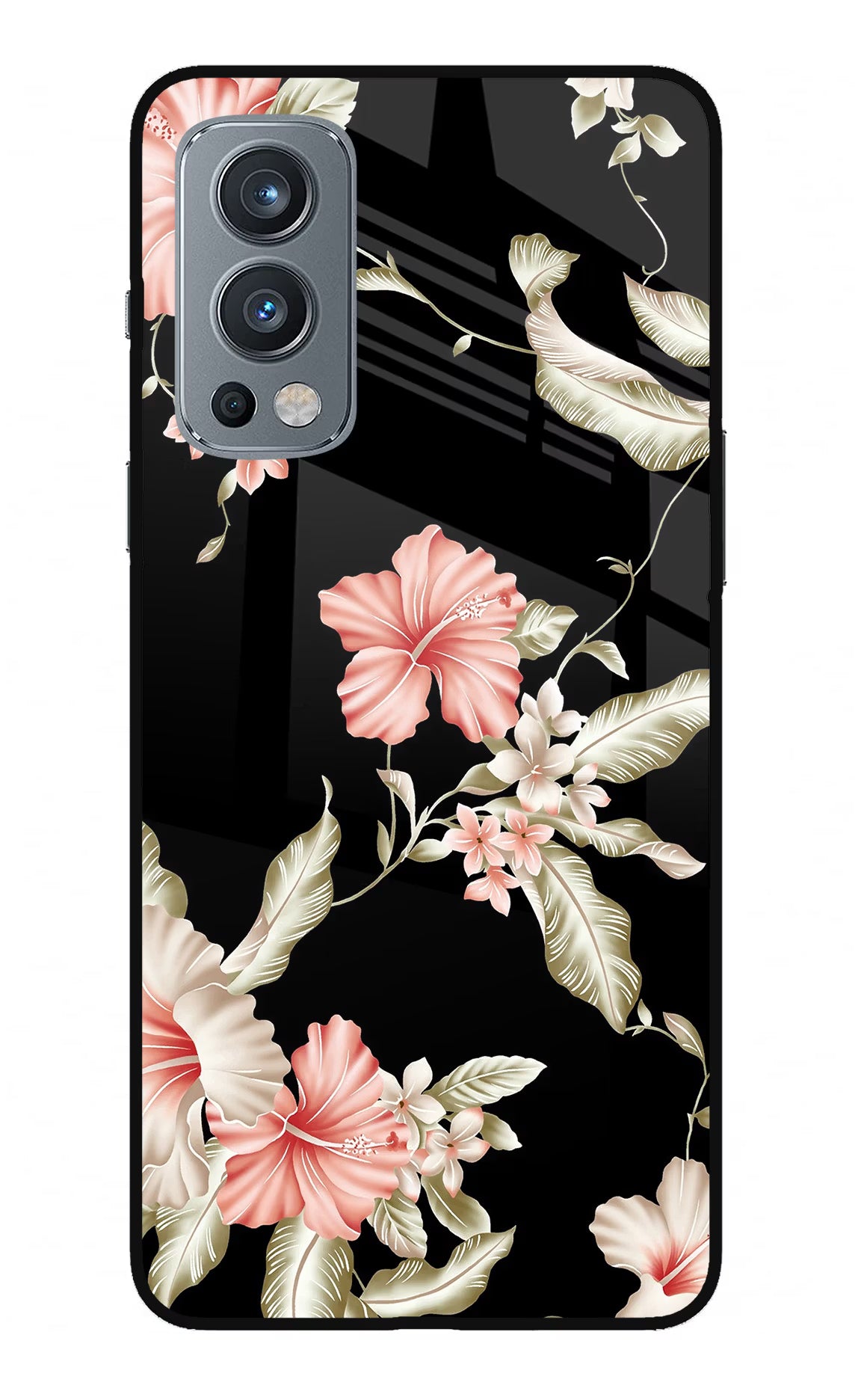Flowers OnePlus Nord 2 5G Glass Case Back Cover by Casekaro