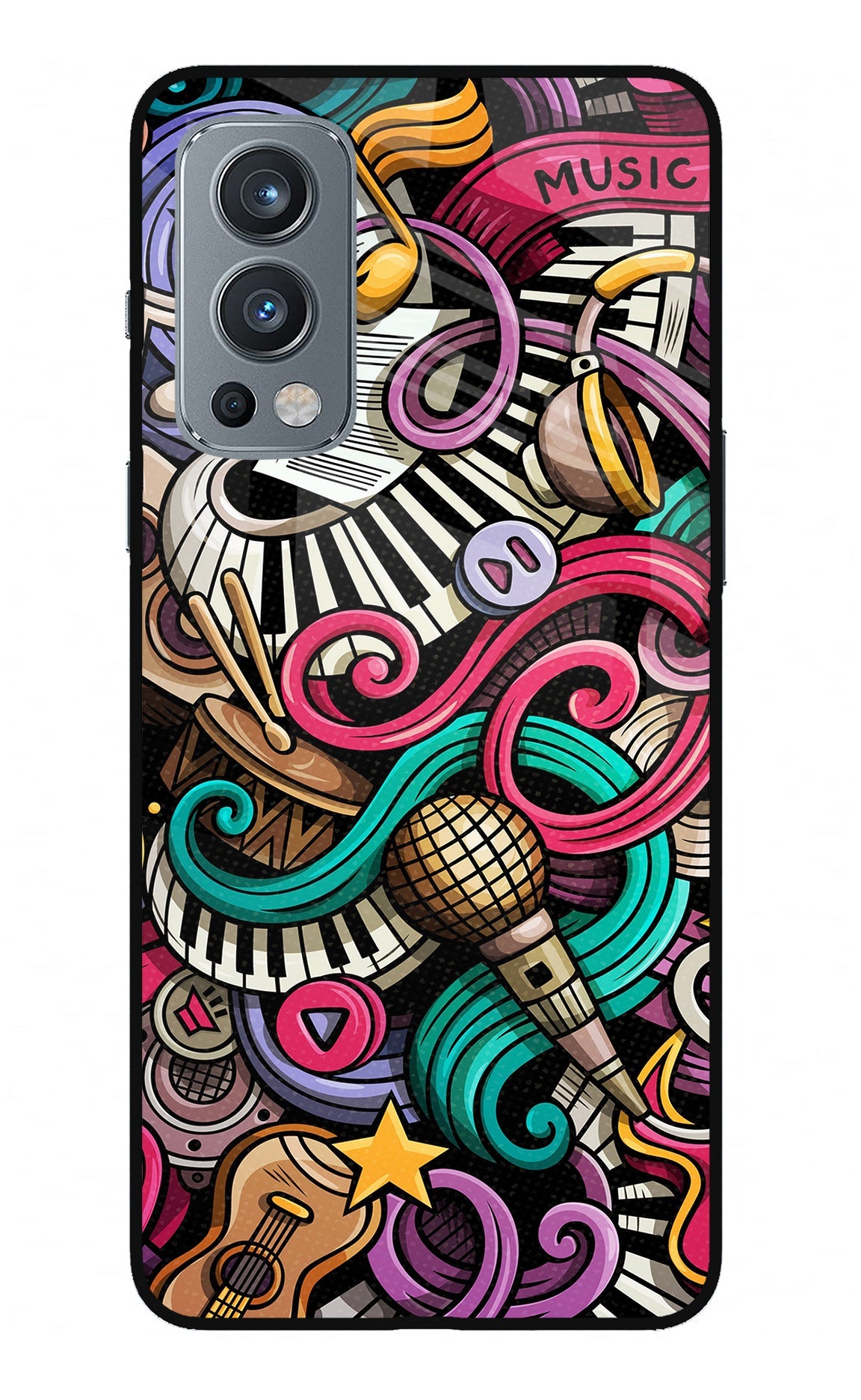 Music Abstract OnePlus Nord 2 5G Back Cover