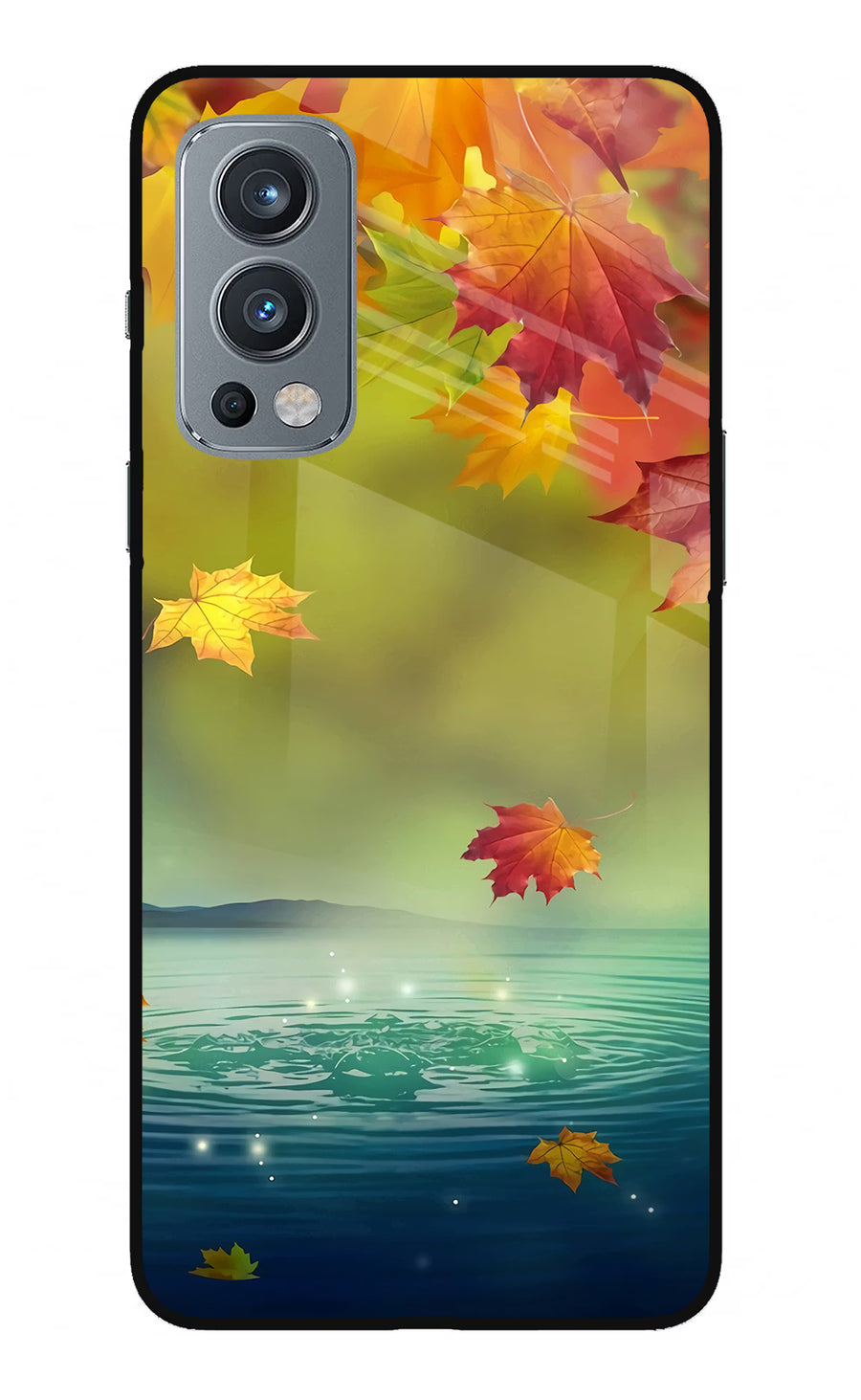 Flowers OnePlus Nord 2 5G Back Cover, Glass case