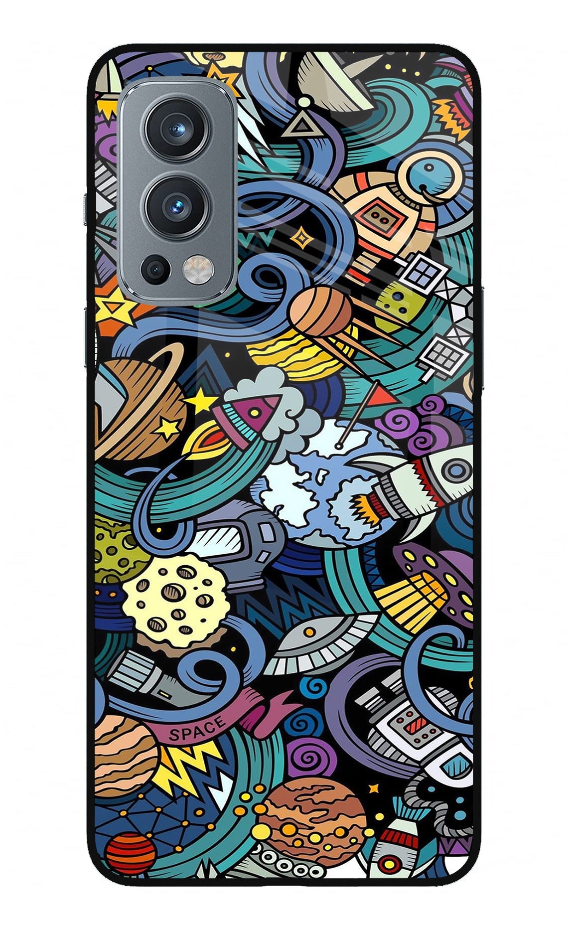 Space Abstract OnePlus Nord 2 5G Glass Case