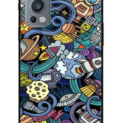 Space Abstract OnePlus Nord 2 5G Glass Case