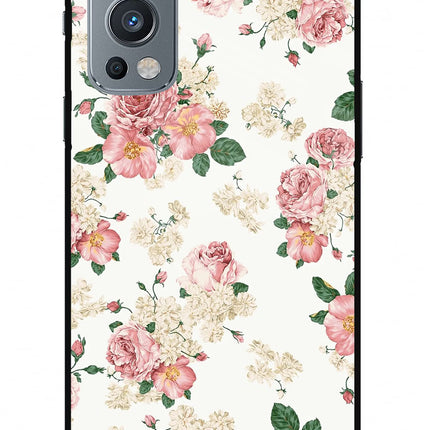 Flowers OnePlus Nord 2 5G Glass Case