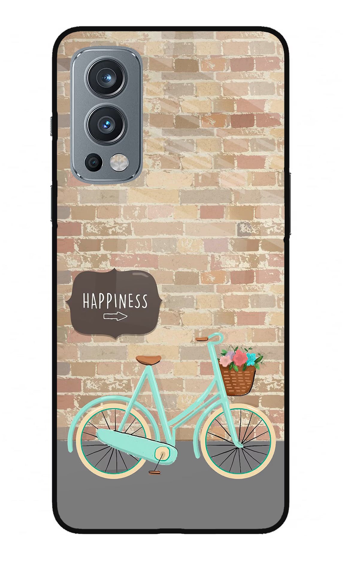 Happiness Artwork OnePlus Nord 2 5G Glass Case Back Cover by Casekaro