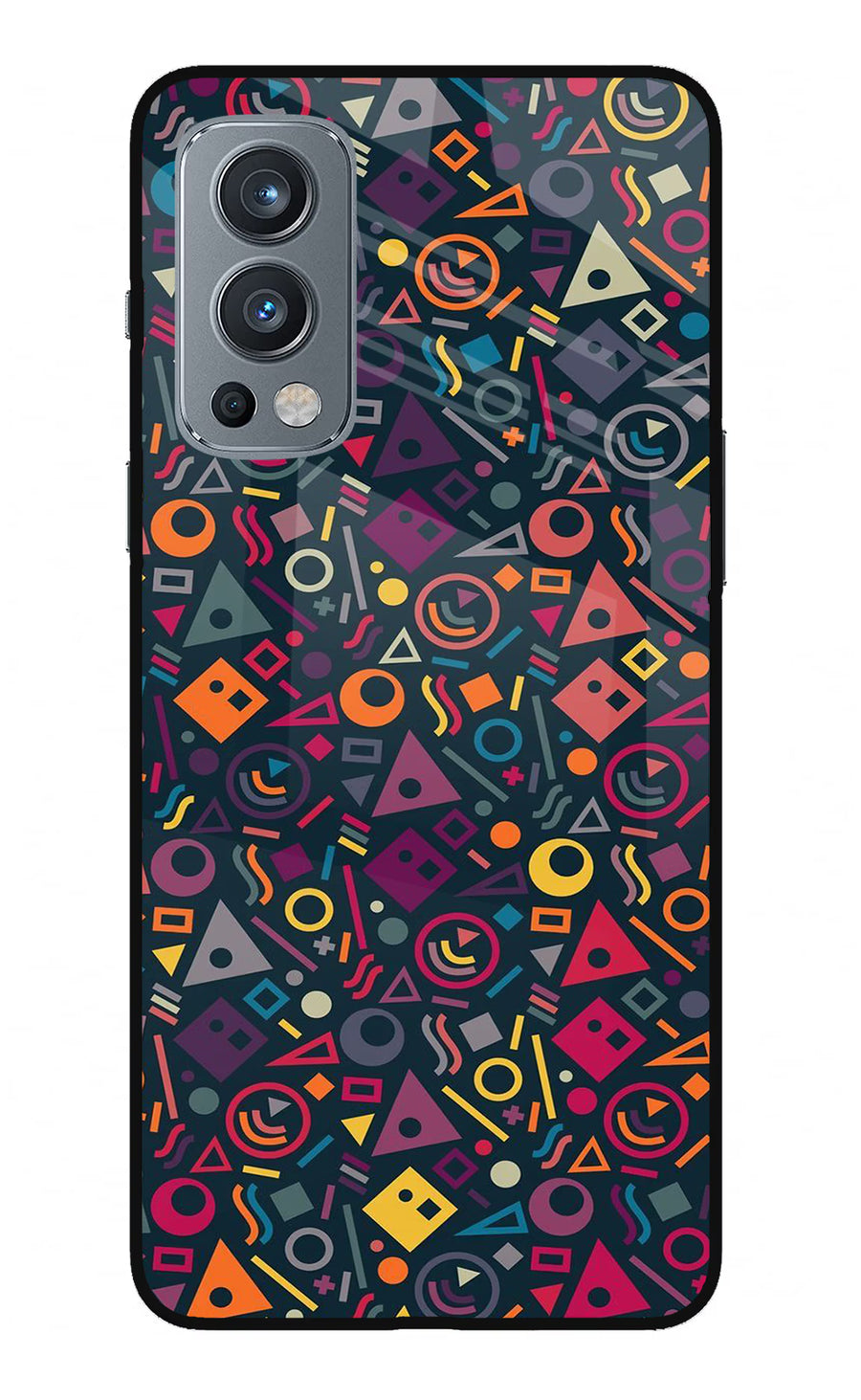 Geometric Abstract OnePlus Nord 2 5G Back Cover, Glass case
