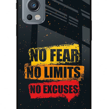 No Fear No Limits No Excuse OnePlus Nord 2 5G Glass Case