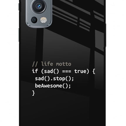 Life Motto Code OnePlus Nord 2 5G Glass Case