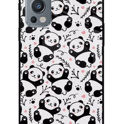 Cute Panda OnePlus Nord 2 5G Glass Case