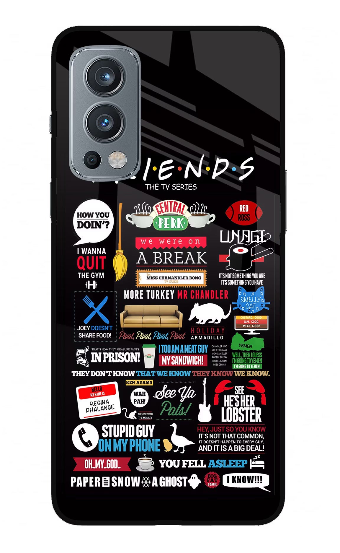 FRIENDS OnePlus Nord 2 5G Glass Case Back Cover by Casekaro