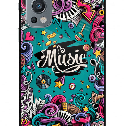 Music Graffiti OnePlus Nord 2 5G Glass Case