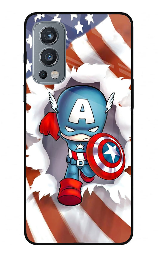 Captain America OnePlus Nord 2 5G Glass Case