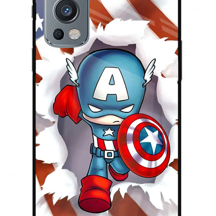 Captain America OnePlus Nord 2 5G Glass Case