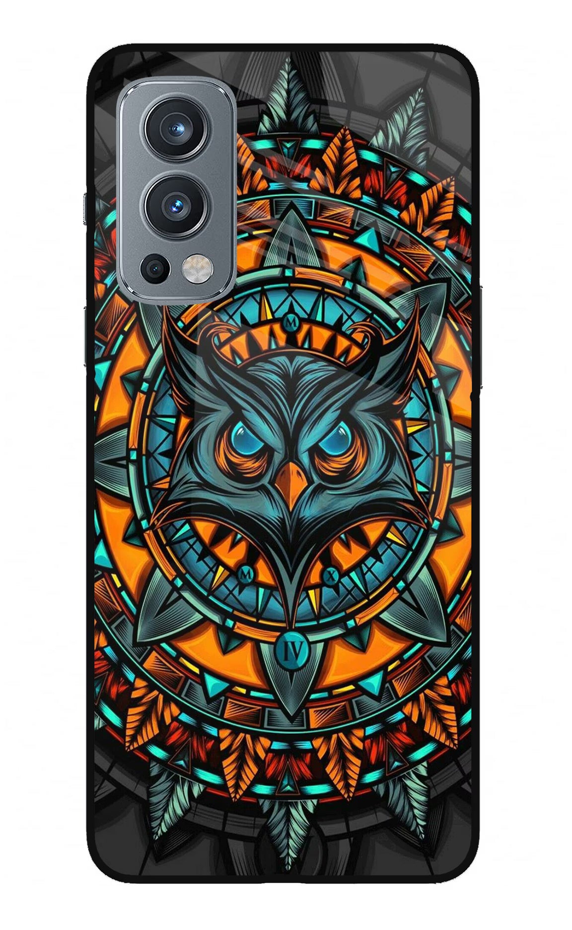Angry Owl Art OnePlus Nord 2 5G Glass Case Back Cover by Casekaro