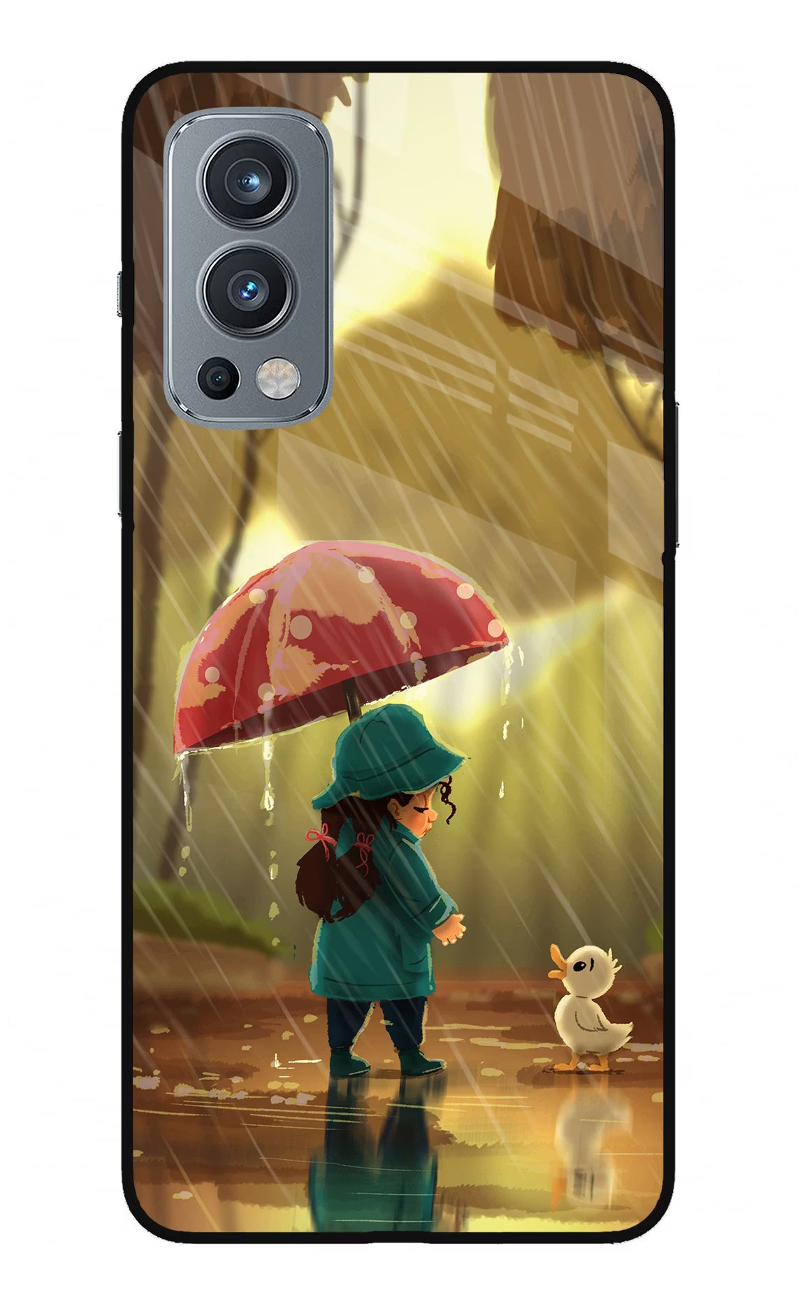Rainy Day OnePlus Nord 2 5G Glass Case Back Cover by Casekaro