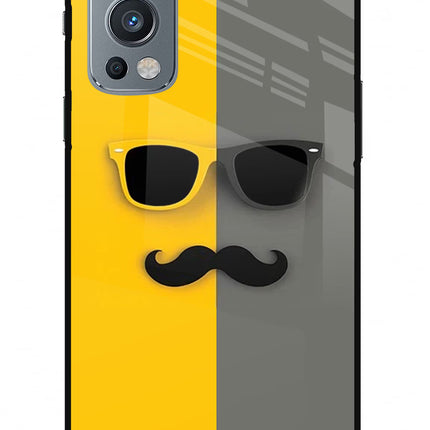 Sunglasses with Mustache OnePlus Nord 2 5G Glass Case