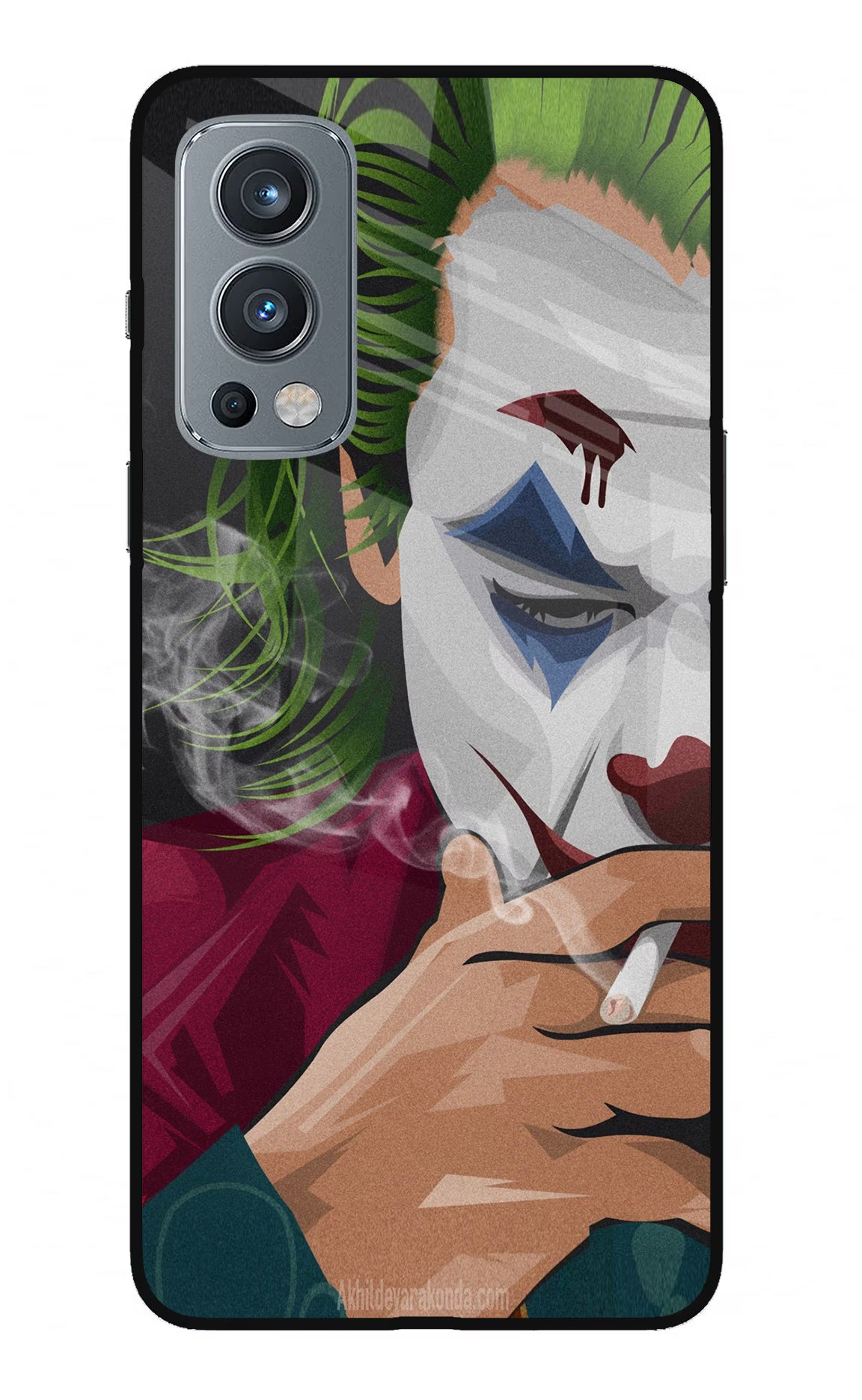 Joker Smoking OnePlus Nord 2 5G Glass Case Back Cover by Casekaro
