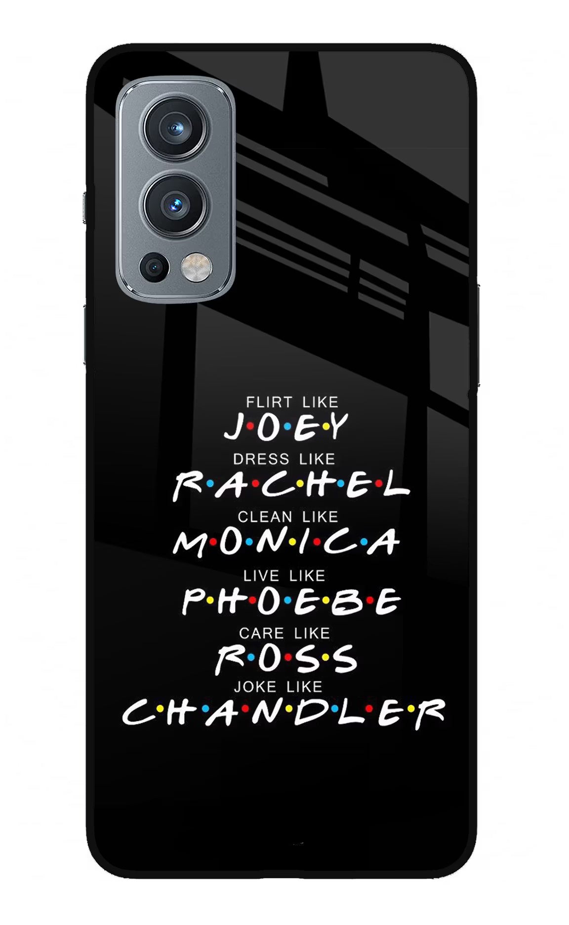FRIENDS Character OnePlus Nord 2 5G Glass Case Back Cover by Casekaro