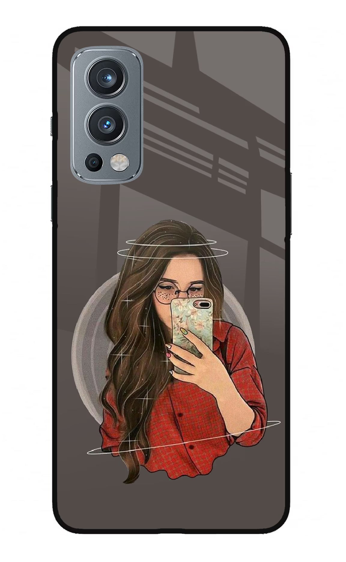 Selfie Queen OnePlus Nord 2 5G Glass Case Back Cover by Casekaro