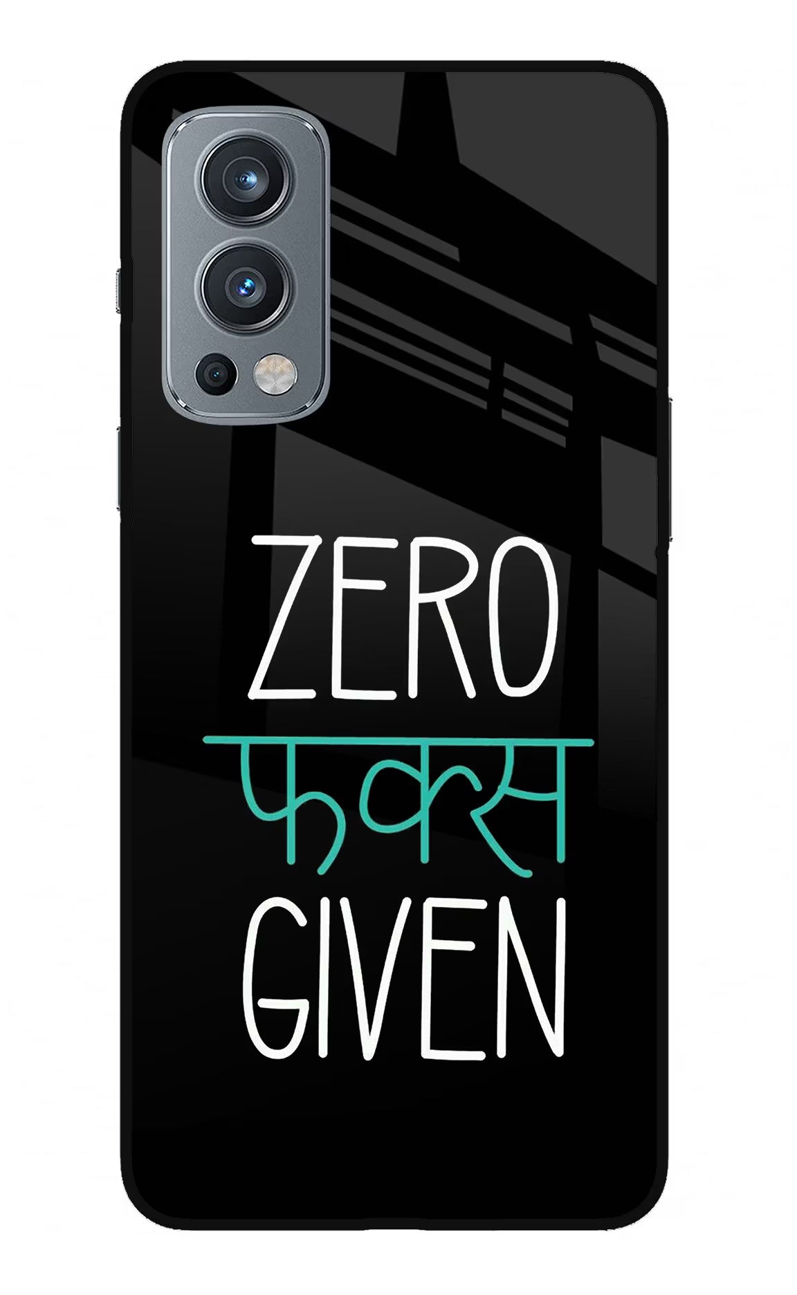 Zero Fucks Given OnePlus Nord 2 5G Glass Case Back Cover by Casekaro