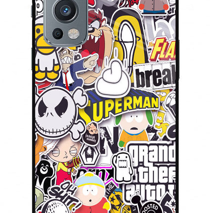 Sticker Bomb OnePlus Nord 2 5G Glass Case