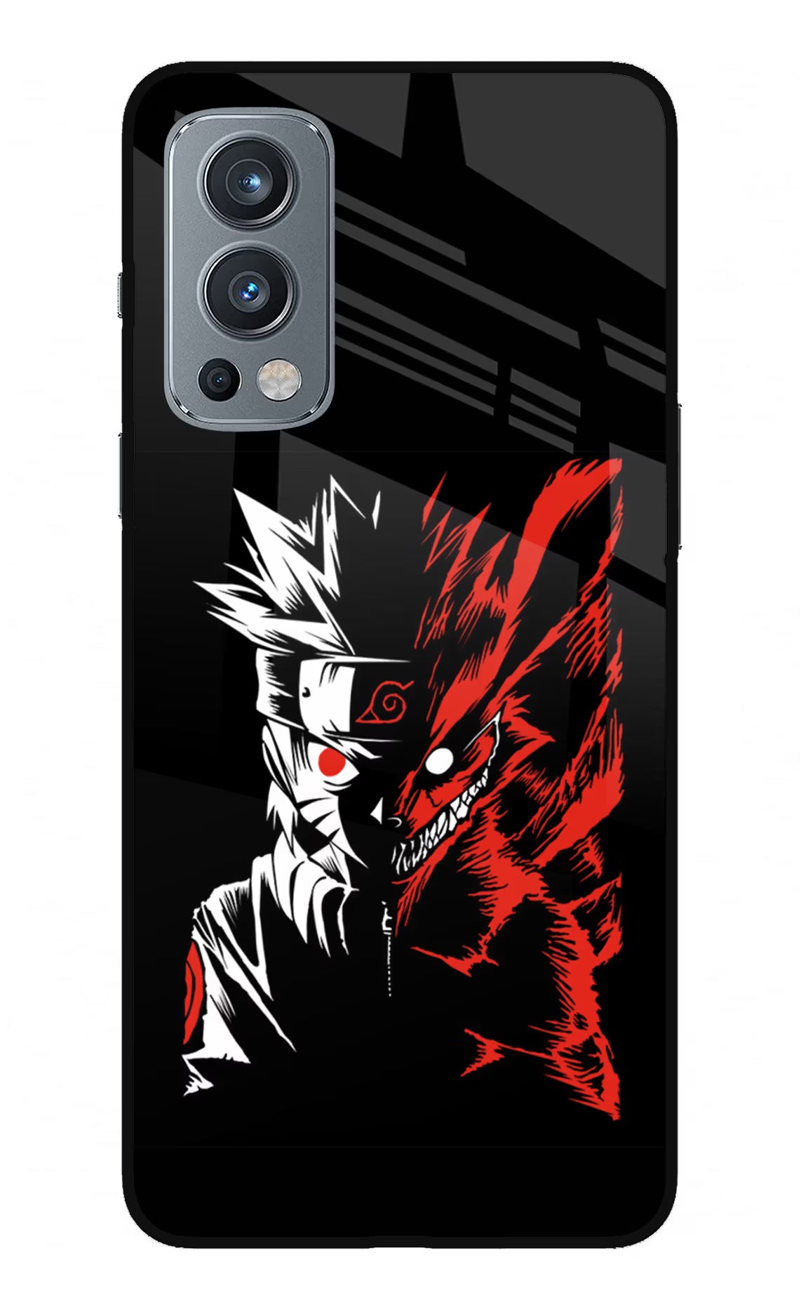 Naruto Two Face OnePlus Nord 2 5G Glass Case Back Cover by Casekaro
