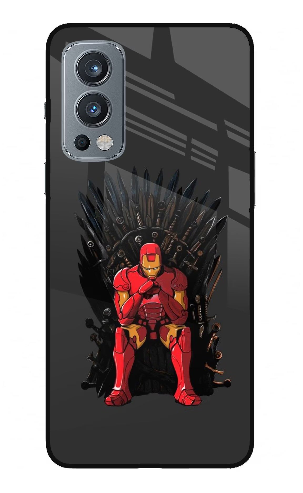 Ironman Throne OnePlus Nord 2 5G Glass Case Back Cover by Casekaro