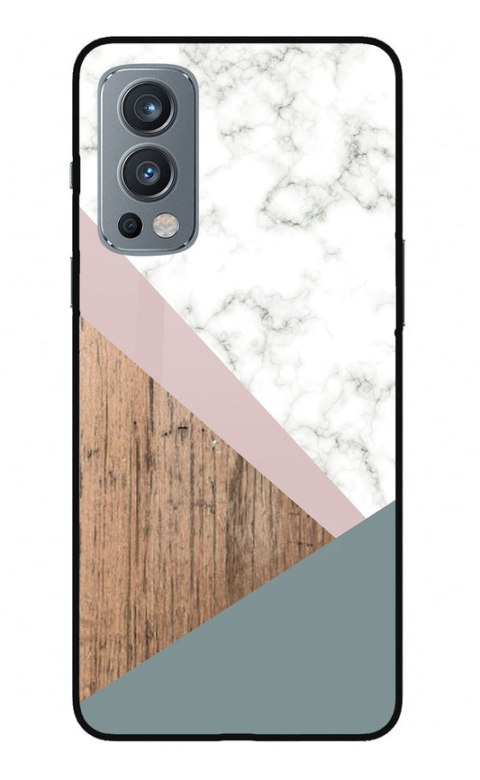 Marble wood Abstract OnePlus Nord 2 5G Glass Case