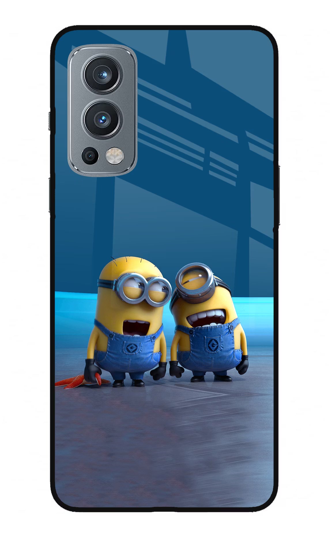 Minion Laughing OnePlus Nord 2 5G Glass Case Back Cover by Casekaro